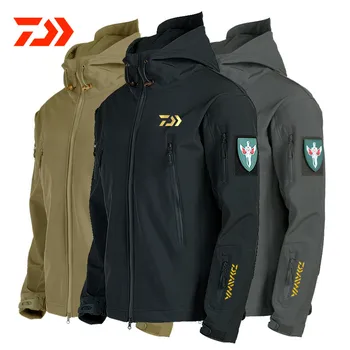 SPECIAL PRICE ❤️ Daiwa Fishing Jackets Men Warm Thick Fleece Fishing Clothes Zipper Fishing Shirt Outerwear Man Daiwa Clothing for Winter Fishing - discount item 13% OFF Sports & Entertainment