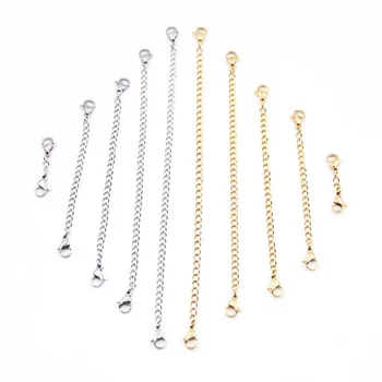 

3/5/7.5/10/13/15cm Tone Extended Extension Tail Chain Lobster Clasps Connector for DIY Jewelry Making Findings Bracelet Necklace