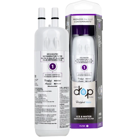 Refrigerator Filter Cartridge Compatible With  Whirlpool EDR1RXD1 (Filter 1) EveryDrop EDR1RXD2, W10295370, W10295370A