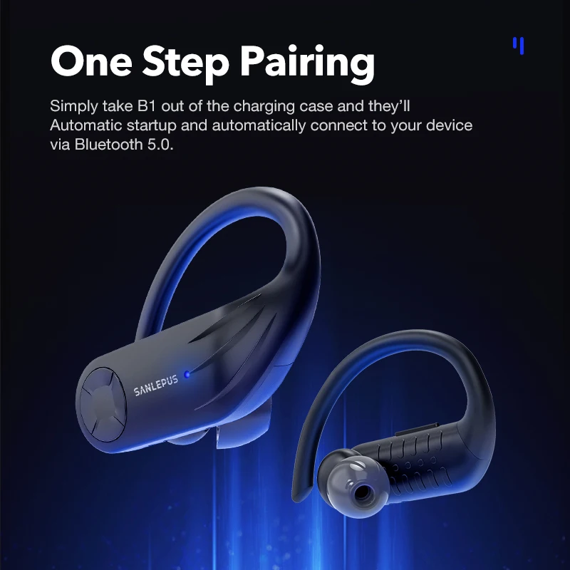 SANLEPUS TWS Bluetooth наушники с микрофоном светодиодный дисплей беспроводные Bluetooth наушники водонепроницаемые с шумоподавлением