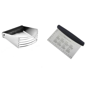 

Pastry Cutter Set,Pastry Blender and Dough Scraper, Professional Bladed Dough Cutter/Blender Scraper Chopper Set