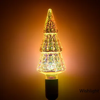 

3D Stereoscopic Firework Bulb 6W Christmas Tree Edison Colorful Bulb E27 Screw Thread Art Deco LED Colorful Bulbs for Home Party