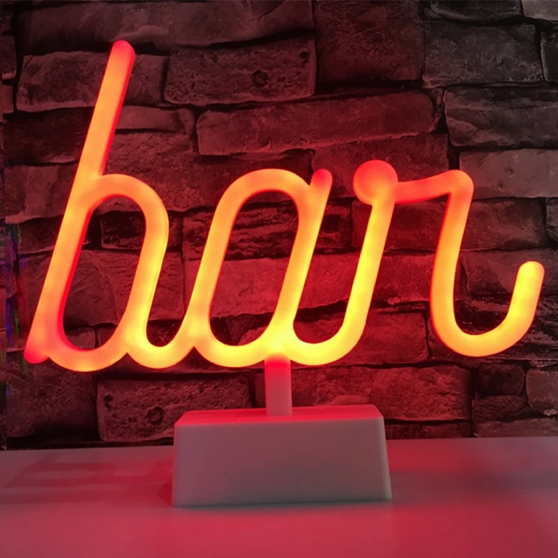 LED Bar Lights Neon Decor Table Lamp Personalized Words for Store Bar Advertising Sign Neon Top Wedding Love Home Decoration