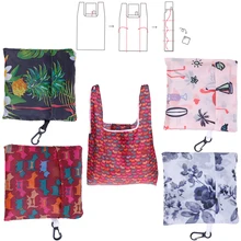 Складная эко хозяйственная сумка переносная многоразовая сумка для хранения продуктов 1 шт сумка