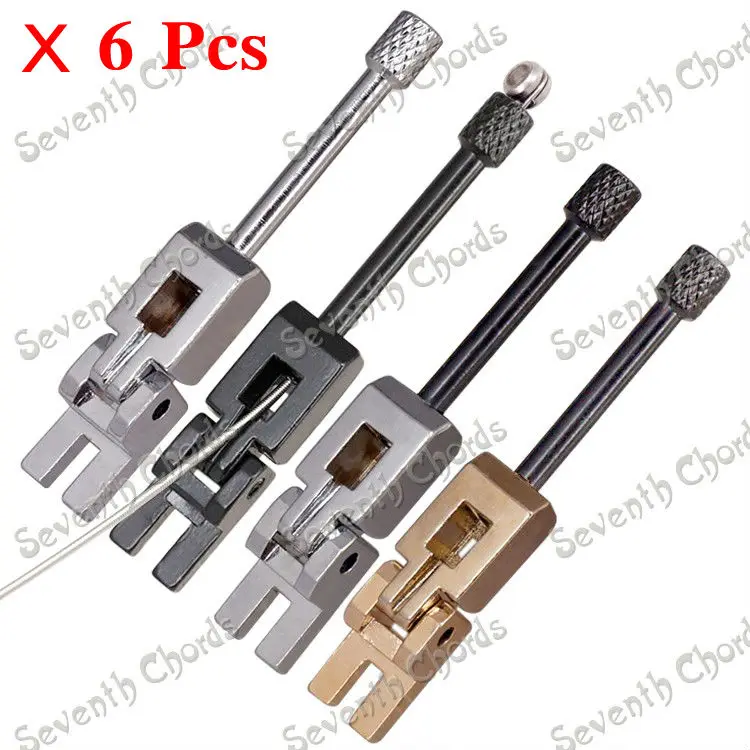 

A Set 6 Pcs 3Color Electric Guitar Tremolo Bridge Locked String Saddles / String through Saddle,Not need Insert Block