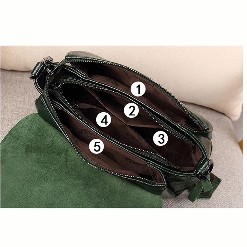 Comprar Bolsos de hombro para mujer 100% de alta calidad bolsos de cuero genuino bolso bandolera que combina con todo