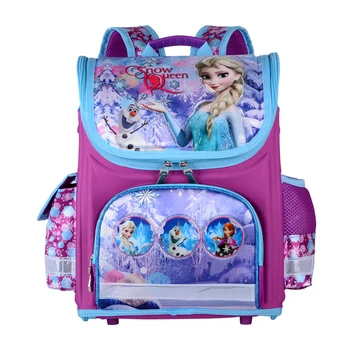 

Girls Snow Queen School Bags Nylon Orthopedic Princess Elsa Backpacks for Primary Students Children Kids Sofia Schoolbags