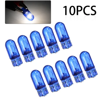 

10pcs DC 12V 5W T10 501 White Bulbs Power Side Light Capless Wedge W5W Car Interior Lamp Accessories