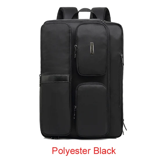 Polyester black 17 17,3 дюймов Выдвижной Водонепроницаемый Бизнес сумки для ноутбуков Чехол Сумка через плечо рюкзак для мужчин и женщин - Цвет: Polyester black