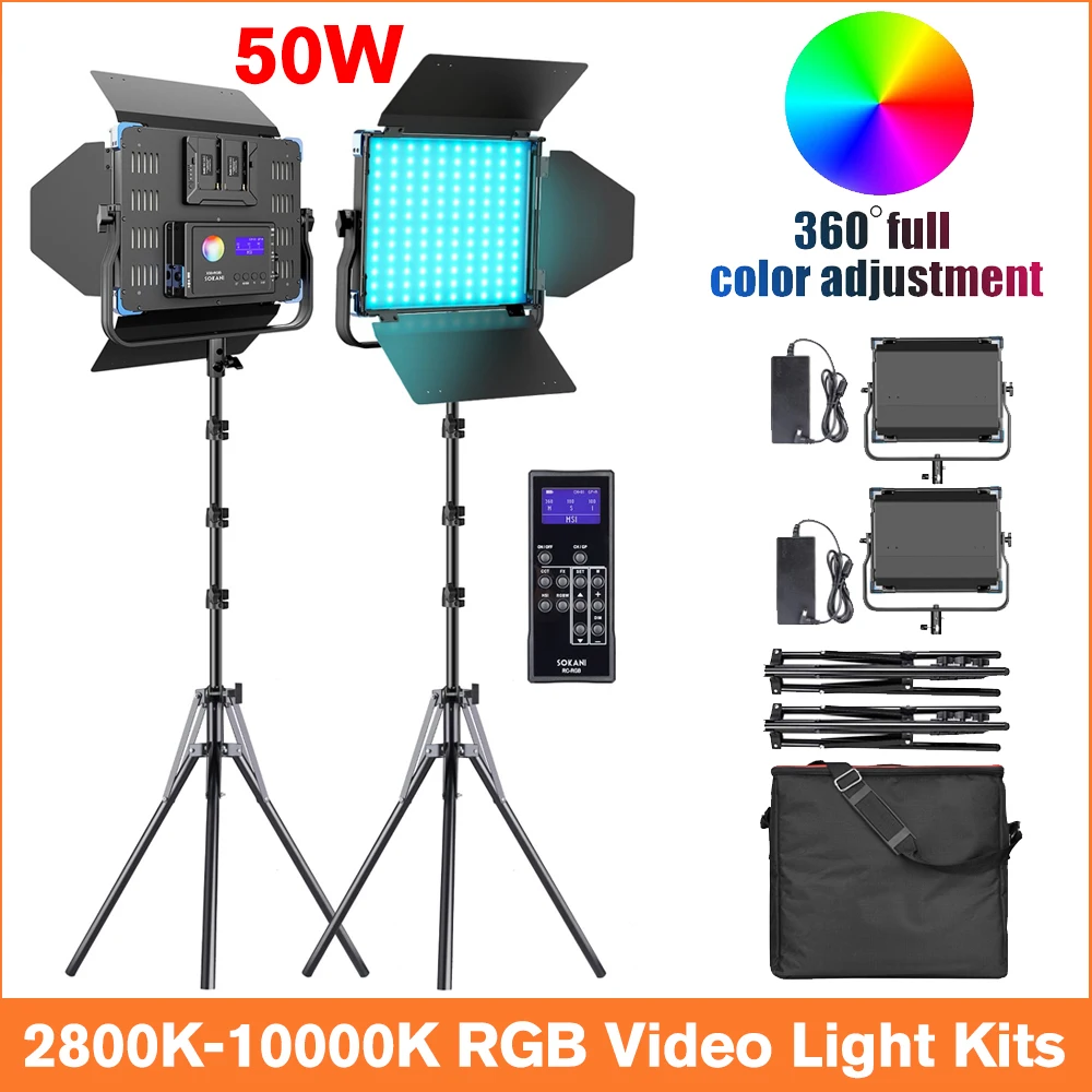 Sokani x50 rgb led video light fotografia iluminação 2800k-10000k photo studio/luzes/led painel de luz/para fotos/para fotografia