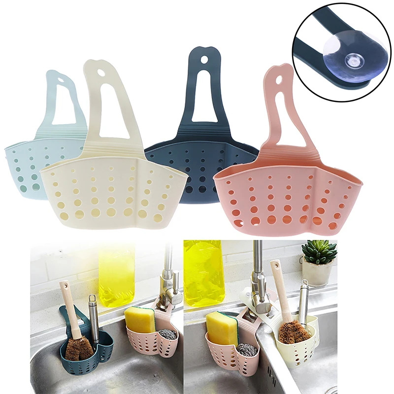 kitchen Sink Shelf Soap Sponge Drain Rack Bathroom Holder Kitchen Storage Suction Cup Organizer kitchen Accessories