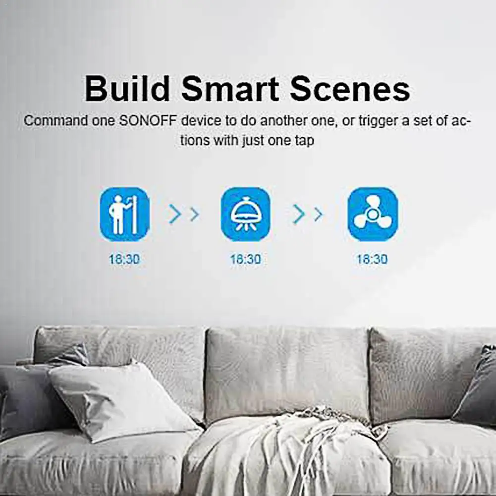 Smart ПДУ Sonoff IFan03 мобильное приложение Управление потолочный светильник с вентилятором Вентилятор выключатель света Скорость Управление езды на автомобиле