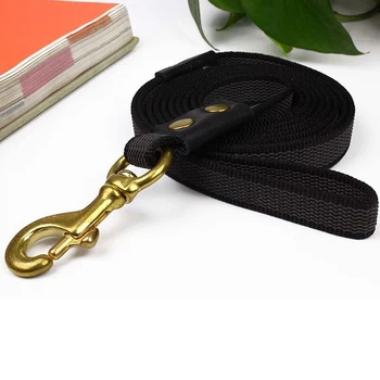 

7PCS / LOT Pet Supplies Dog Leash Cowhide Head Non-Slip Woven Tape Dog Traction Rope Leashes