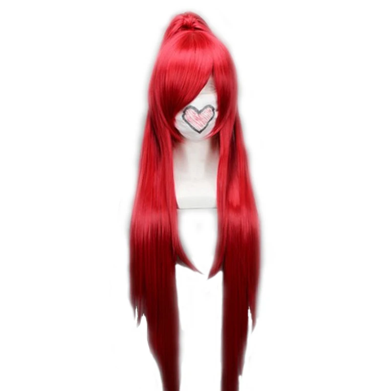 

Anime Gurrenlagann-yoko Cosplay Wigs Red Long Straight Chip Ponytail for Female's Halloween Party Costume Wig Perucas