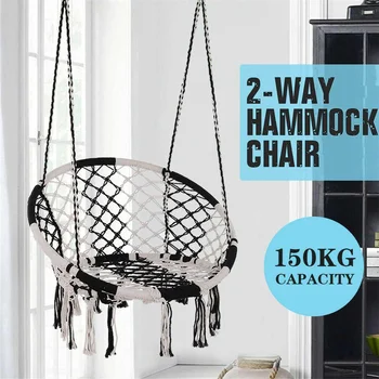

80*60*40cm Hammock Chair Outdoor Indoor Dormitory Bedroom Yard For Child Adult Swinging Hanging Single Safety Chair Hammock