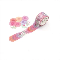 Rouleau de bandes pétales de fleurs Sakura, 200 pièces/rouleau, Stickers washi mignons pour Scrapbook, pour Journal de fille, ensemble de bandes Washi 