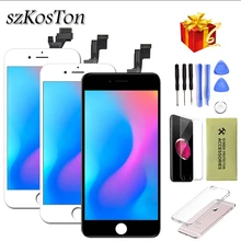 AAA для iPhone 5 5S 5c 6 6plus Дисплей lcd кодирующий преобразователь сенсорного экрана в сборе Замена для iPhone 6 экран+ закаленное стекло+ Инструменты