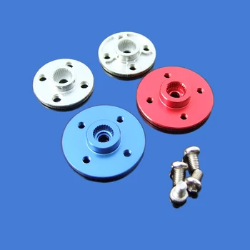 

1pcs 24T/25T Aluminum Servo Arm Metal Horns Round Disc Robot Metal Rudder Disc Horns Metal Steering Gear