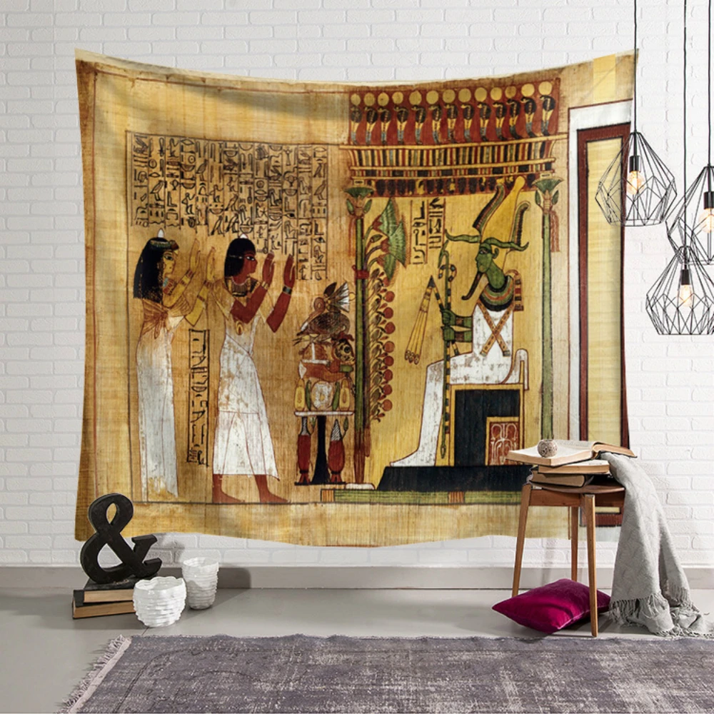 Настенный Гобелен 3D Печатный древний Египетский плед Коврик для йоги домашний декоративный ковер Мандала настенная ткань Прямая