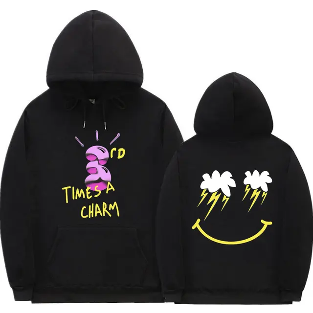 Cactus Jack Hoodie Men Women Double-sided Logo Print LOOK MOM I CAN FLY Travis Scott Hoodies Unisex Fashion Hip Hop Streetwear Z0898-black