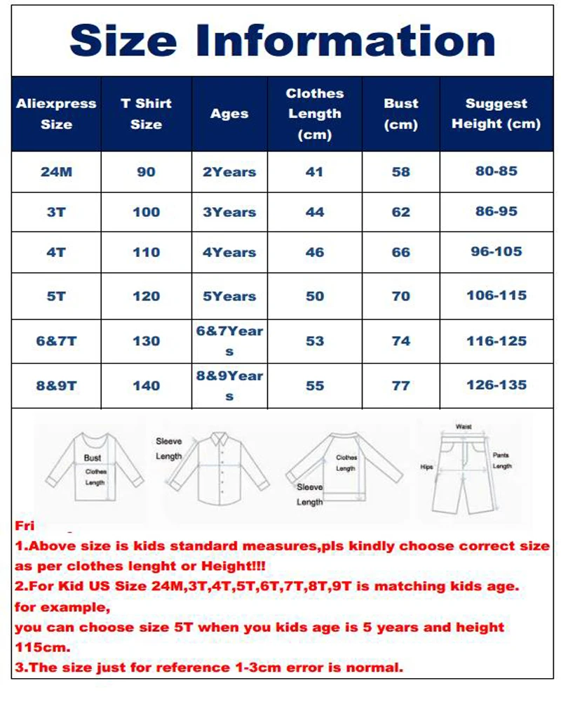 TSHIRT636 27KIDS size table 800X1000