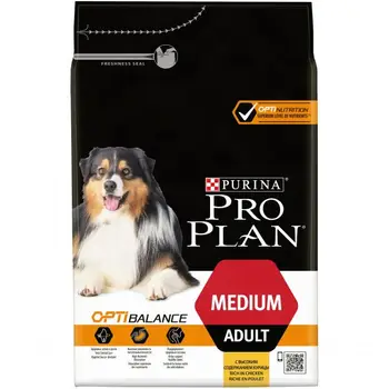 

Сухой корм Purina Pro Plan для взрослых собак средних пород, курица с рисом, пакет, 3 кг