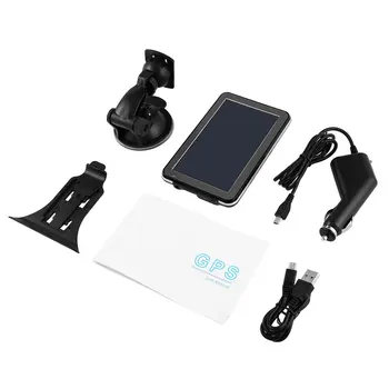 

886 560 HD Car Truck GPS Navigation 256M+8GB Reversing Camera Touchscreen FM Navigator Accurately Position Black