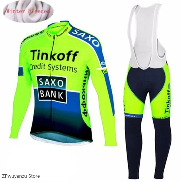 Saxo bank Tinkoff Зимняя Теплая Флисовая велосипедная майка Ropa Ciclismo MTB велосипедная Одежда Майо уличная спортивная одежда MTB MT - Цвет: 2