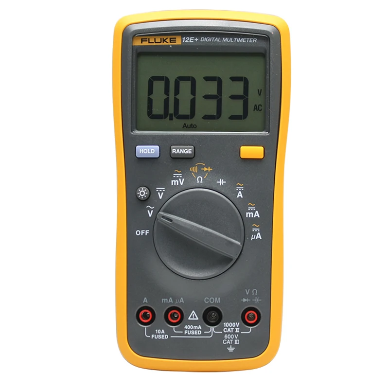 Fluke 12E PLUS Fluke 15B+/17B+/18B+/12E+ автоматический цифровой Диапазон мультиметр DMM AC/DC/диод/R/C напряжение тока тестер - Цвет: Fluke 12E PLUS