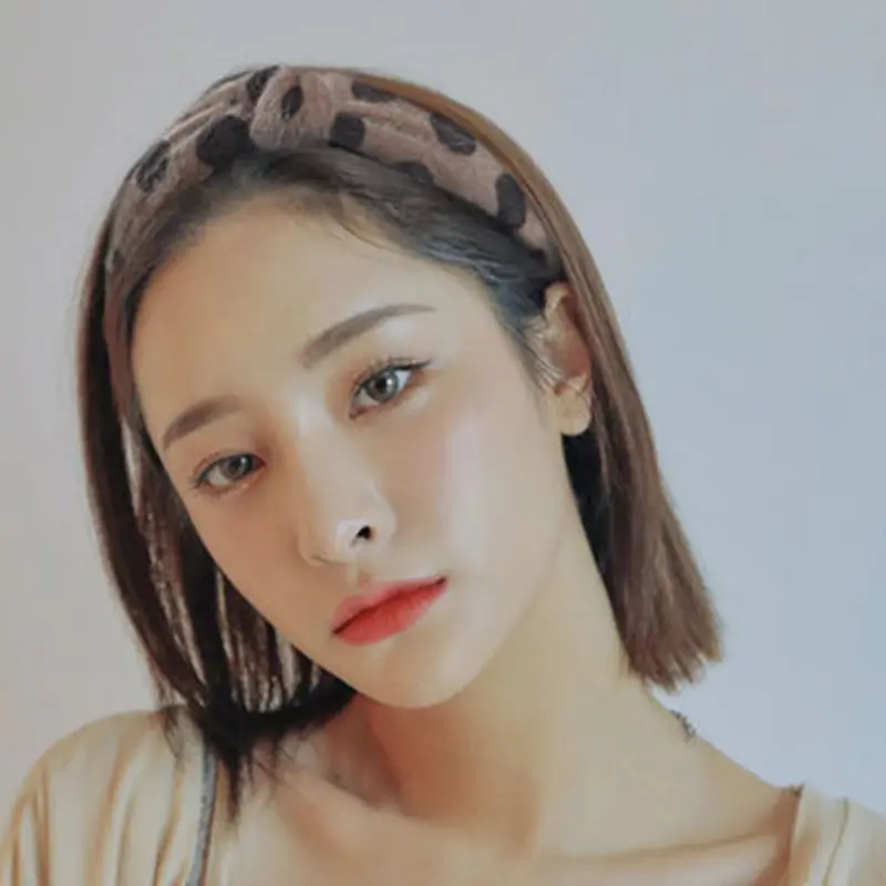 Women Vintage Leopard Pint Headband Lady Casual Winter Warm Hair Hoop Party Festival Decor Female Washing Face Headwear