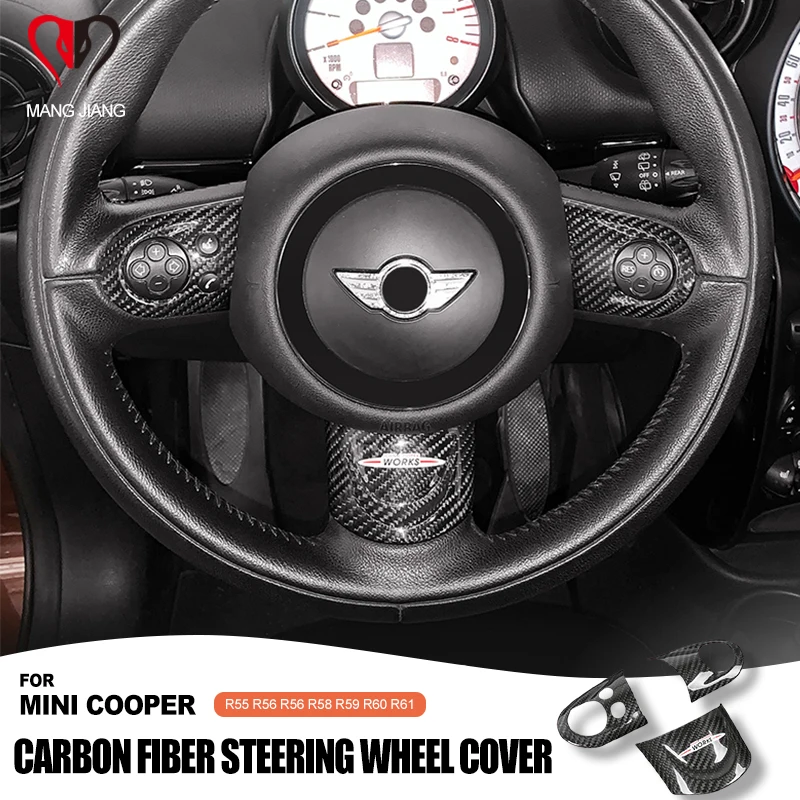R55 R56 R57 R58 R59 R60 R61 чехол для руля Mini Cooper украшение интерьера из углеродного волокна