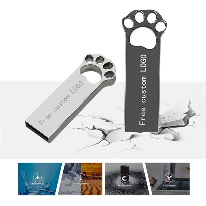 Usb флеш-накопитель, 4 ГБ, 8 ГБ, 16 ГБ, 32 ГБ, 64 ГБ, 128 ГБ, водонепроницаемый металлический флеш-накопитель 2,0, флеш-накопитель, u-диск, бесплатный логотип на заказ