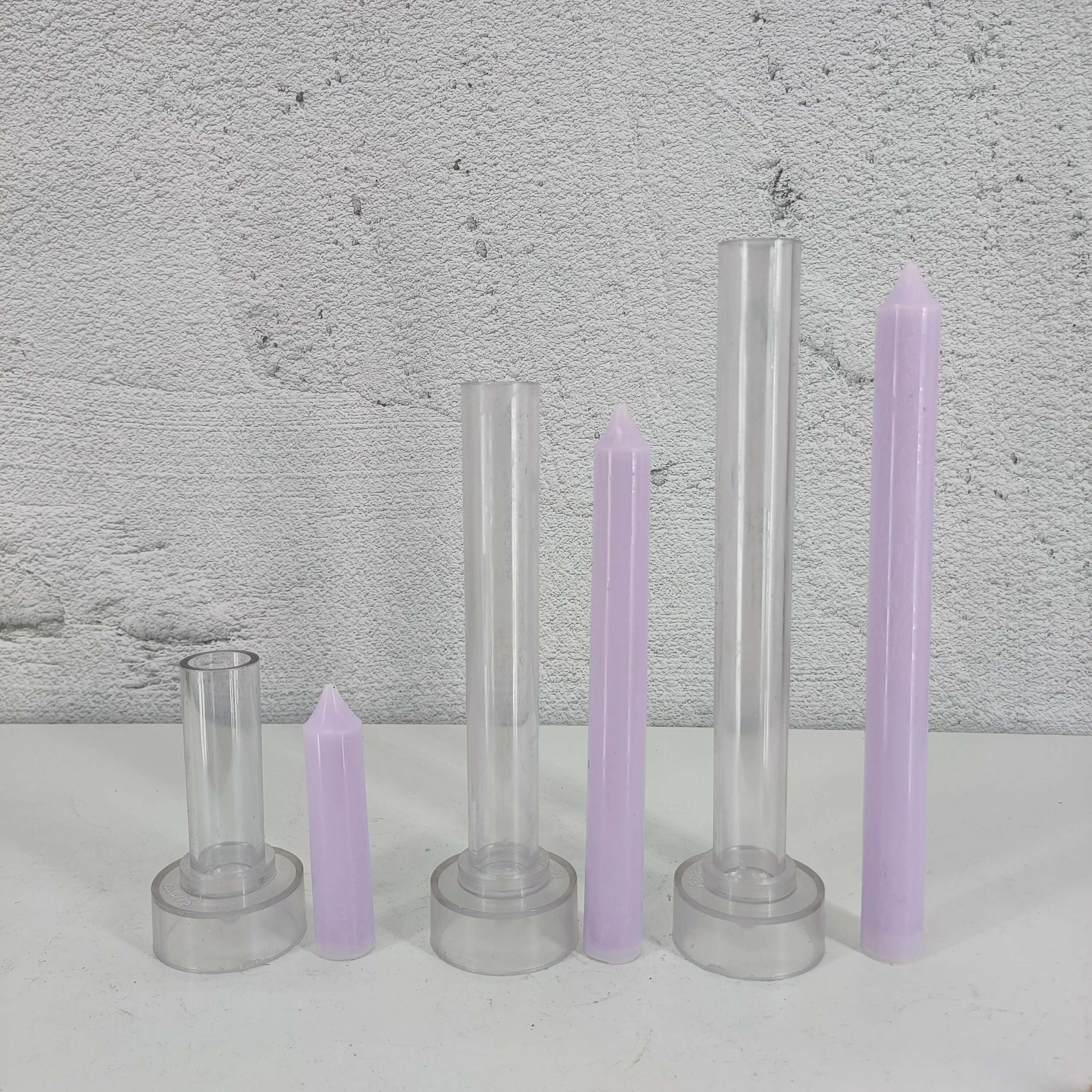 Long pole candle mold plastic handmade DIY craft clay making