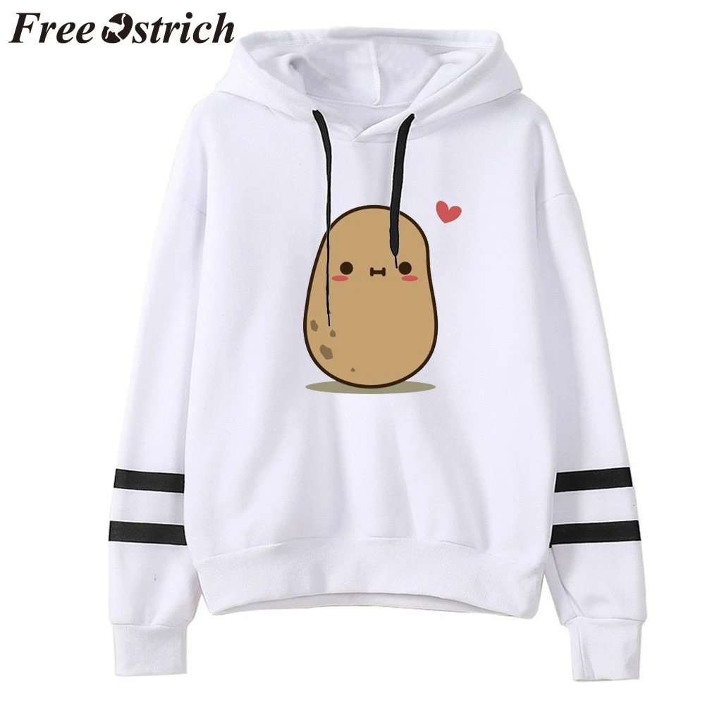 

FREE OSTRICH sweater Women Cute Potato Print White Turn-down Collar warmAutumn And Winter Sweater Women Invierno 2019