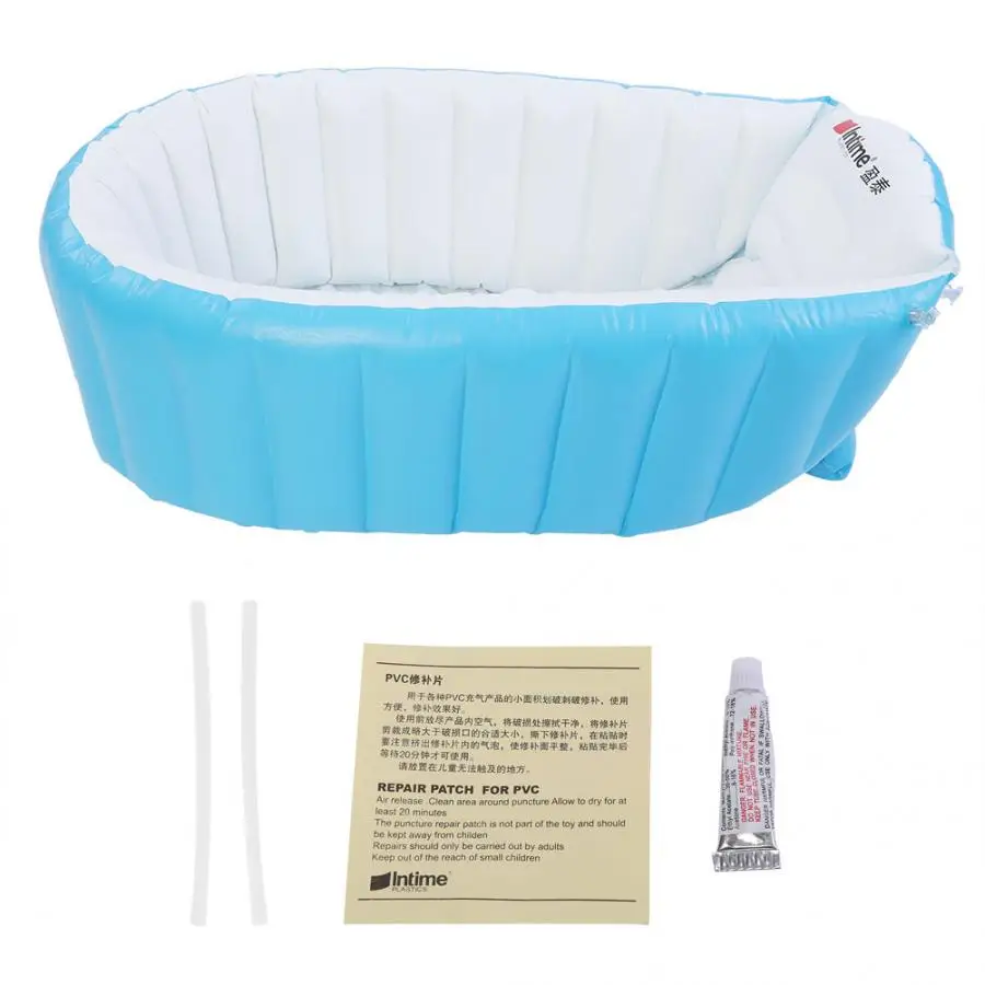 blue bathtub Надувные детские ванны для детей от 0 до 3 лет, душевые ванны, портативные складные ванны для новорожденных, Детская ванна, младенческий бассейн для мытья - Цвет: blue bathtub