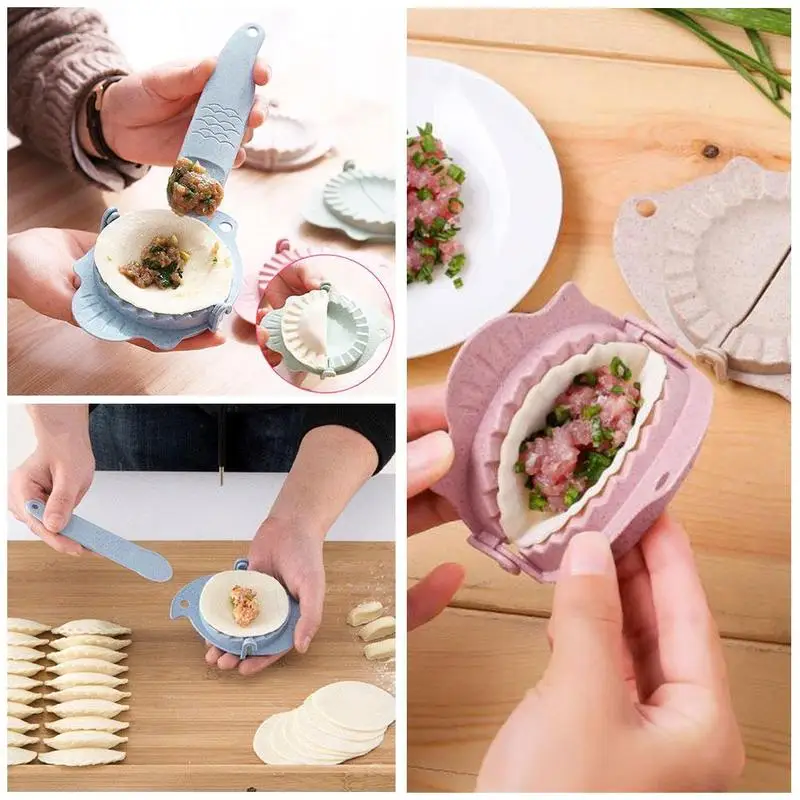 DIY клецки пресс машина чайник Инструмент+ ложка набор кухня складной Пластик инструменты для приготовления пищи кухня тесто кондитерские формы