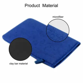 

1* Car wash Reusable Gloves For Detailing Clay Bar Blue 5.5*8.7" Convenient Clay