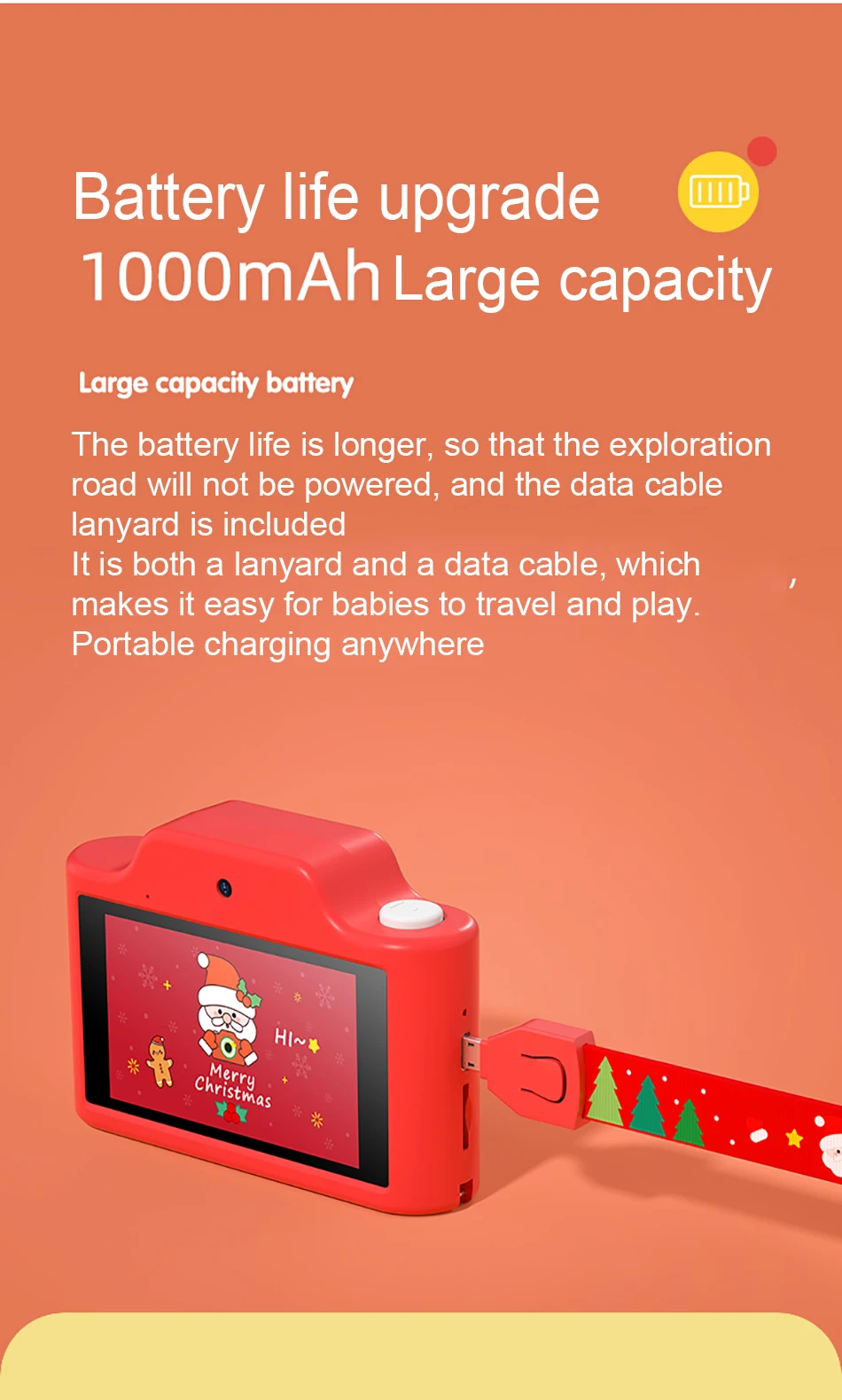 Téléphone Enfant 10 Ans Téléphone Jouet Enfant Luckits - Écran Tactile 2,8" - Appareil Photo + MP3 + Jeux - Cadeau 3-8 Ans - 32Go Incluse Mini Telephone Portable