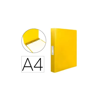 

Folder lead Paper 4 rings 25 MM mixed polypropylene DIN A4 yellow opaque FLUOR
