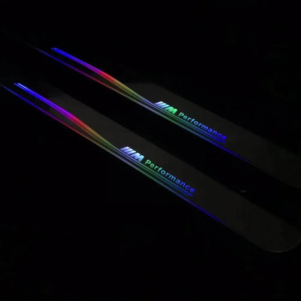  Osmrk led moving door scuff for BMW coupe dynamic door sill plate flat lining overlay guards welcom - 4000047064153