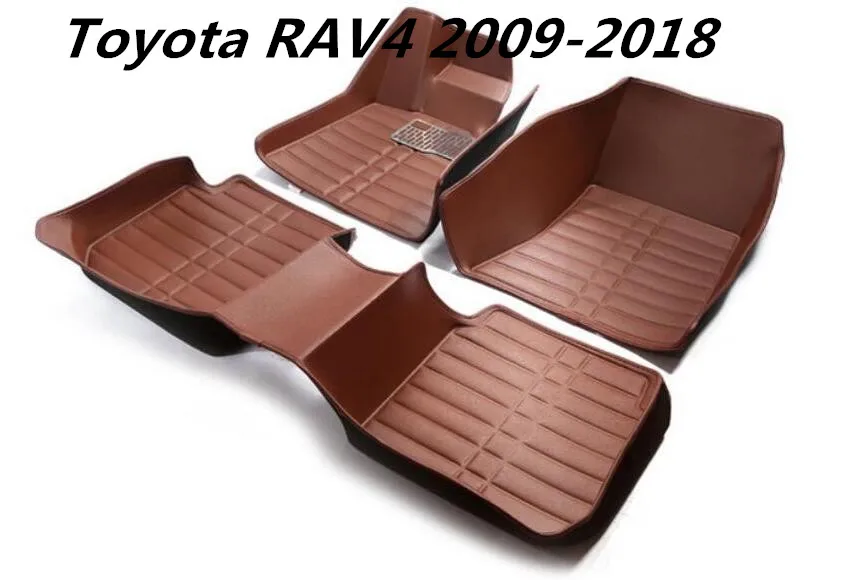 Для 09-18 Toyota RAV4 для Toyota Previa RAV 4 2009 2010 2011 2012 2013 высокое качество кожаные автомобильные коврики
