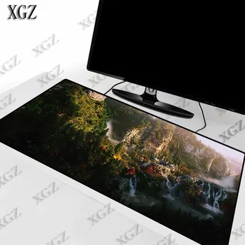 

XGZ Lord of The Rings Fantasy Scenery Large Gaming Mouse Pad Lock Edge Mat Laptop Computer Keyboard Desk for Dota
