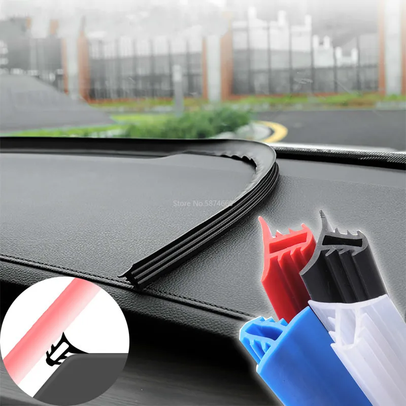

Car Stickers Dashboard Sealing Strip Noise Sound Insulation Rubber Strips Universal For Weatherstrip Auto Interior Accessories