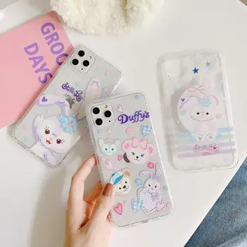 

ORYKSZ Lovely Rabbit Transparent Silicon Phone Cases For iPhone 11 Pro Max XR XS Max 6 6S 7 8 Plus X Soft TPU Phone Cover Coque