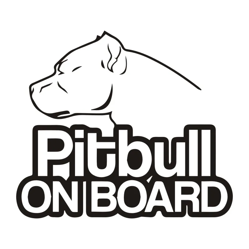 16 см* 13,9 см Pitbull на доске собака виниловая забавная Водонепроницаемая Автомобильная наклейка черный/серебристый - Название цвета: black