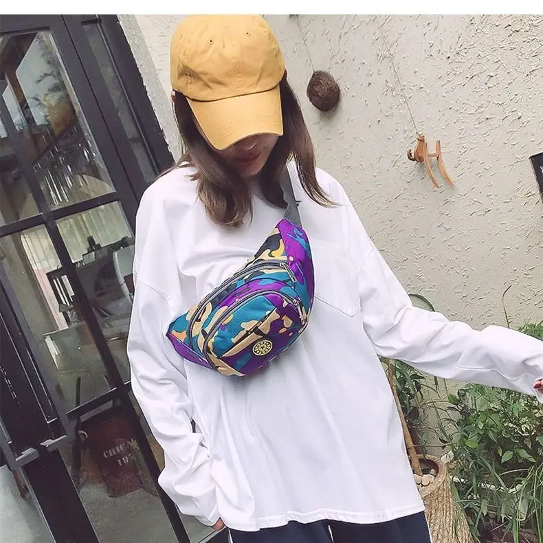 Colorful Waist bag Waterproof Travel Fanny Pack Mobile Phone Waist Pack Belt Shoulder Bags crossbody bags for men and women #WTY