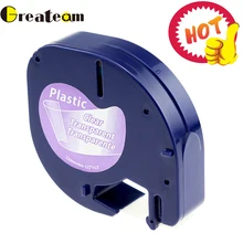 Greeneam 91330 12267 91200 12 мм черный прозрачный для DYMO LetraTag пластиковая