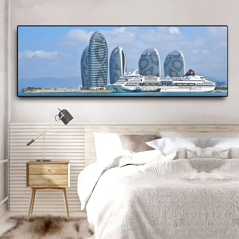 DIY Diamond Painting Cross Stitch Ships Cruise liner Island Sea Embroidery landscape Pattern Rhinestones painting | Дом и сад