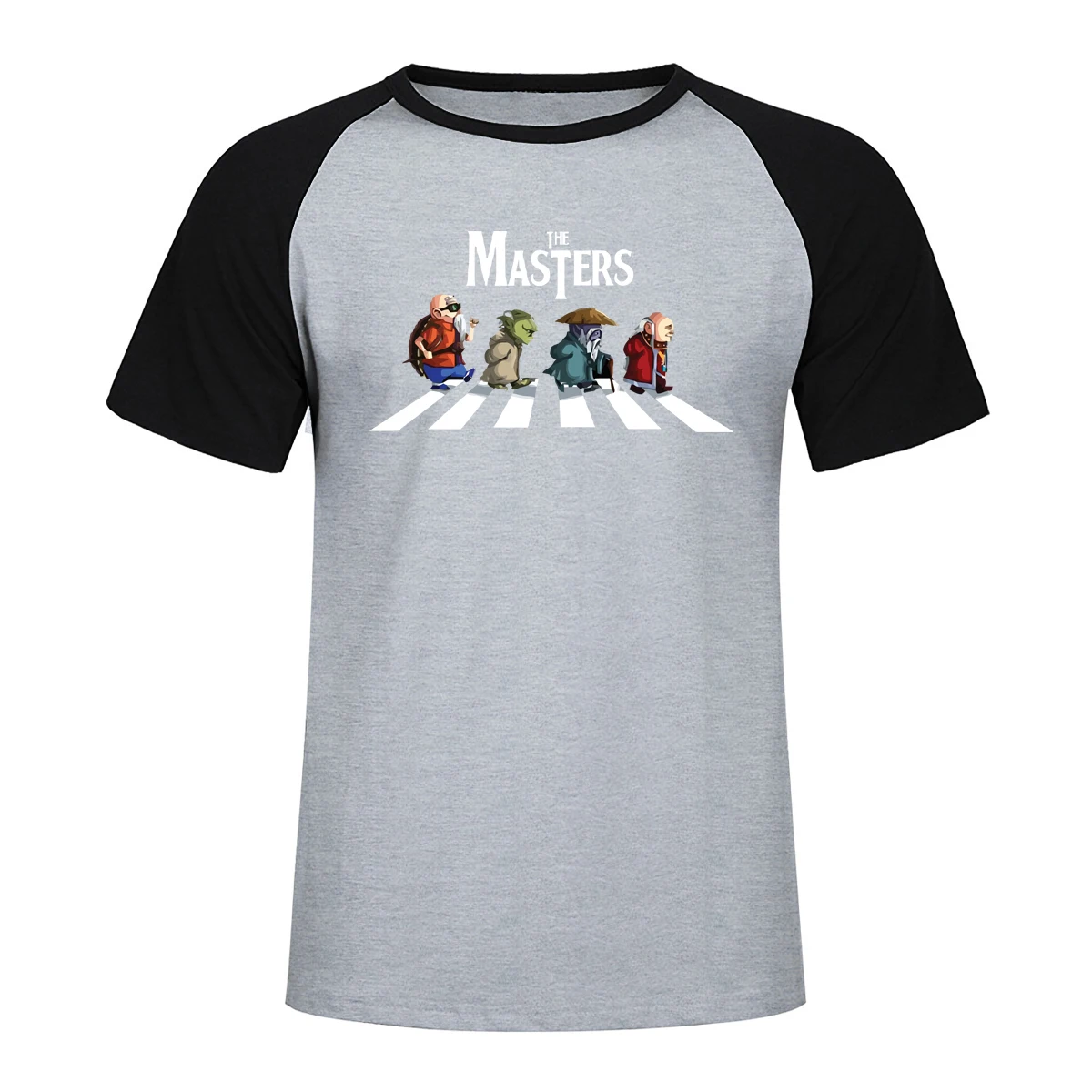 

Funny Dragon Ball Anime T-Shirt The Masters Walking Across Print Tshirt Men Summer Casual High Quality Cotton Short Sleeve Tops