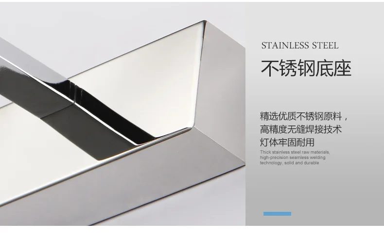 Ju sheng Wholesale Stainless Steel Mirror Front Lamp LED Bathroom Toilet Wall Lights Minimalist Modern Waterproof Mirror Cabinet